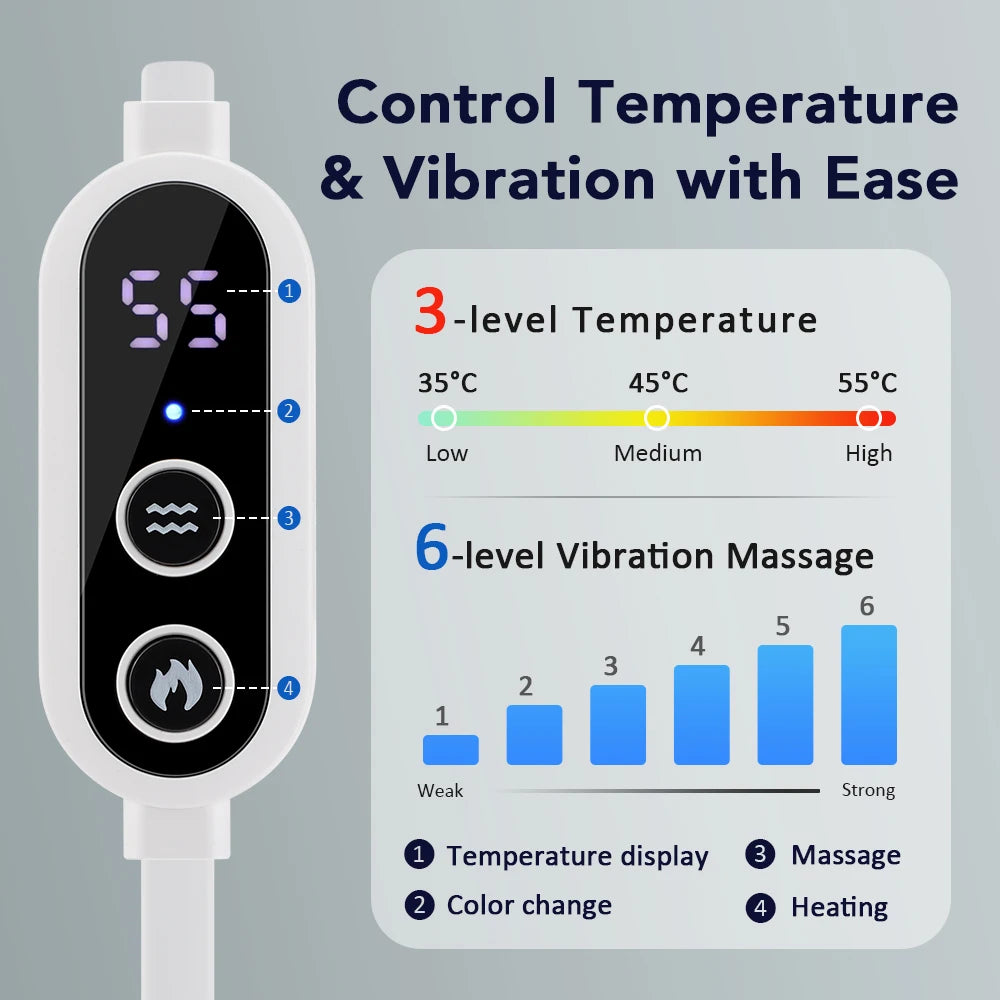 USB Charging Heated Eyemask Vibration Massage for Dry Eyes Relieve Eye Fatigue Warmth Sleep Shading Office Home Travel Eye Mask
