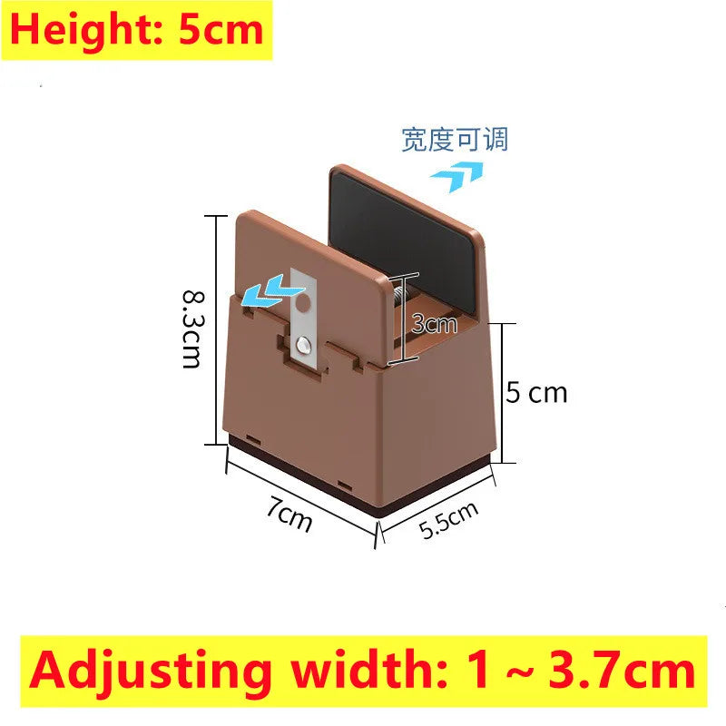 4PCS Adjustable Chair Feet Riser Screw Clamp 2 4 Inch Height Heavy Duty Sofa Tables Bed Furniture Risers With Screw Clamp