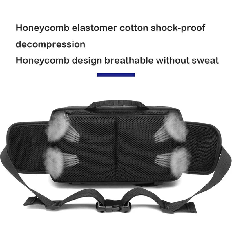 Nylon Male Tool Sling Chest Hip Bum Bag Men Waist Fanny Pack Belt Bag Tactical Military Motorcycle Rider Sports Climb Camping