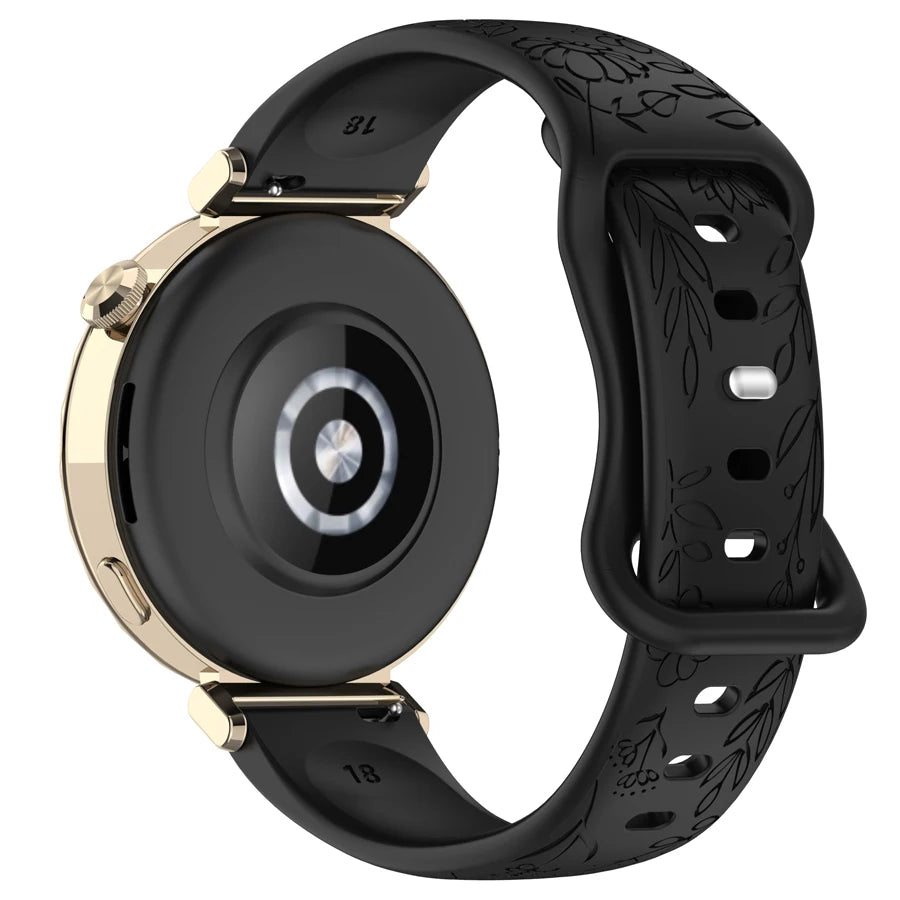 18 20 22mm Watch Strap for Garmin Forerunner 170 70 570 165 255 3D Flowers Silicone Band For Active 6 5/Venu 4 41/45mm Bracelet
