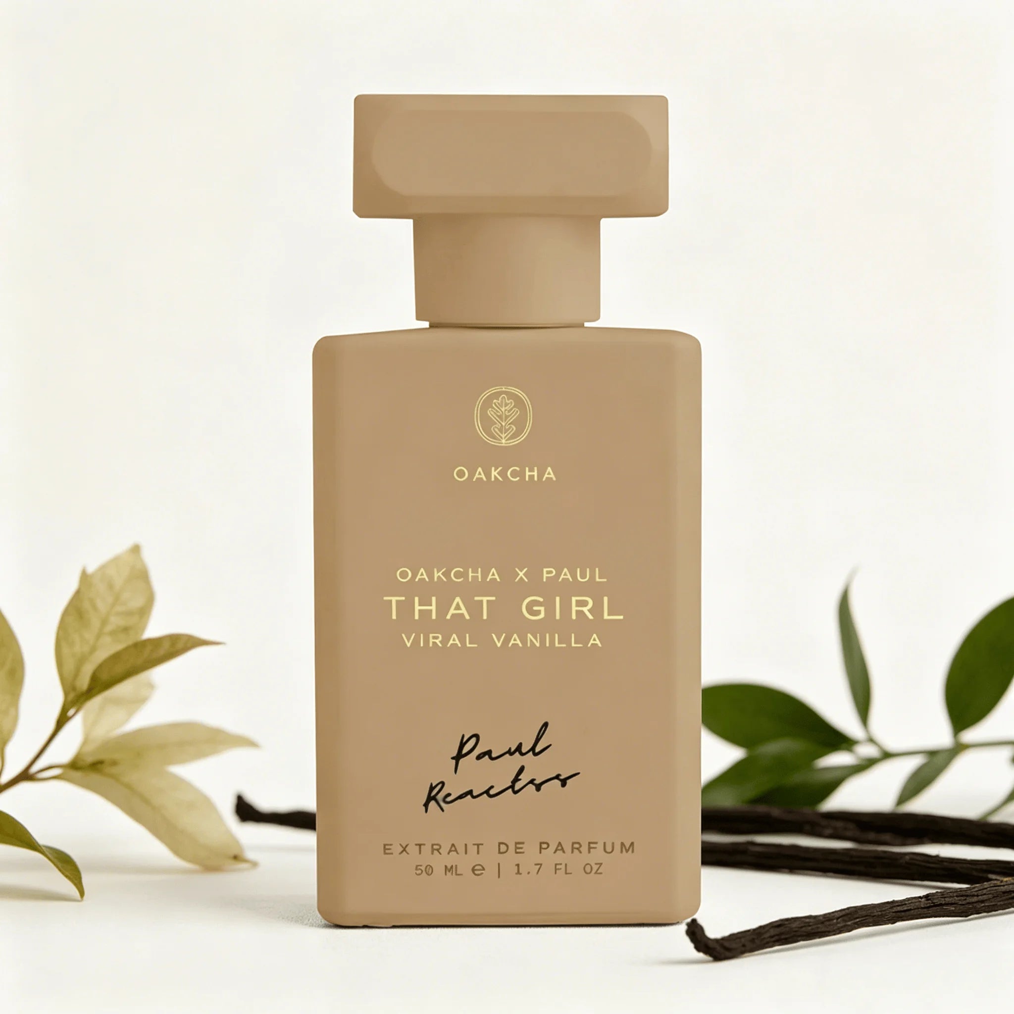 Oakcha X Paul Reactos That Girl Viral Vanilla Extrait De Parfum 50ml Long Lasting Warm Creamy Vanilla Fragrance Women Perfume Matte Nude Bottle Viral  Scent Daily Gift for Ladies