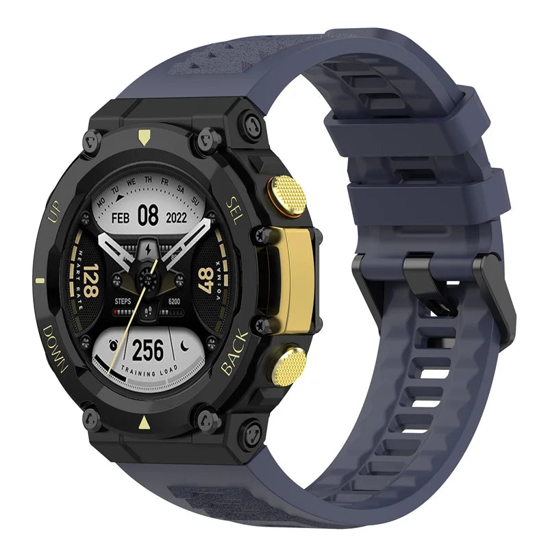 Silicone Strap For AMAZFIT T-Rex 2 Official Replacement Strap With Tool For Huami Amazfit T-Rex2 Official Replacement Strap