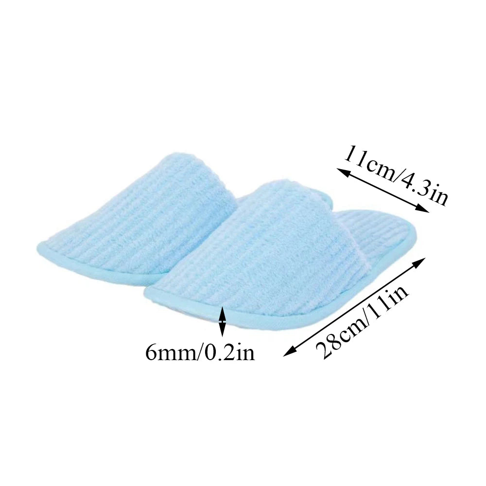 Women Men Plush Home Slippers soft Fluffy Slipper Couples Indoor Floor Shoes Anti-Slip Hotel Slipper Bedroom Silent Slides