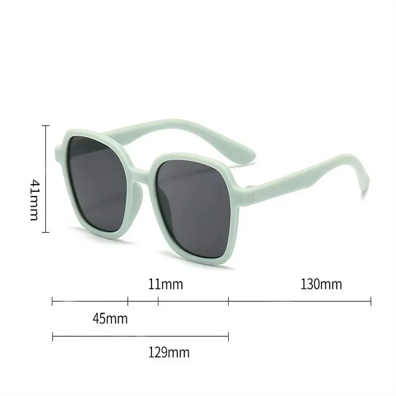 4 Pack Candy Color Kids Sunglasses Set Flexible Safe Frame New Trendy Fashion Photo Props Sunglasses For Boys Girls