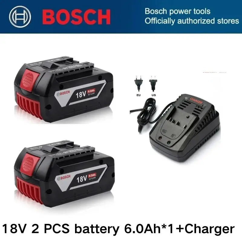 100% Origineel Bosch 18V Batterij 6000mAh, Draadloos Gereedschap Accu BAT609 BAT618 GBA18V80 Li-IonBattery