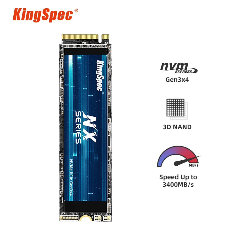 KingSpec SSD M2 128GB 256GB 512GB 1TB NVMe 120g 240g Ssd M.2 PCIe Hard Drive Solid State Disk NMVE SSd for Notebook Desktop