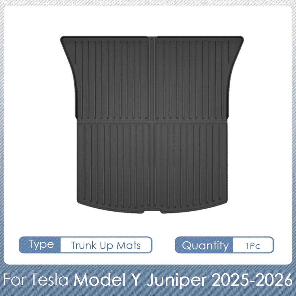 For Tesla Model Y Juniper 2026 Accessories TPE Floor Mats Cargo Liner Waterproof Trunk Mat for Tesla Model Y Juniper Accessories