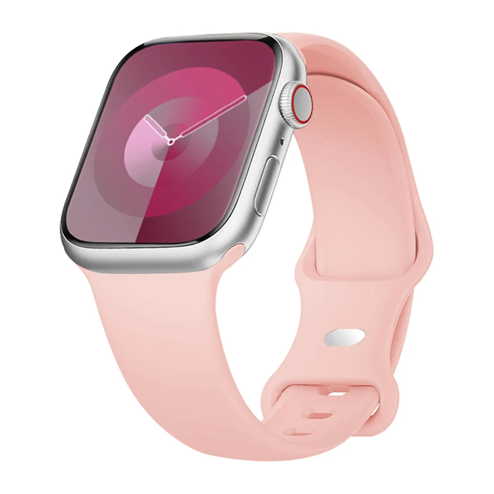 Strap for apple watch band 40mm 44mm 45mm 49mm 41mm 46mm 42mm silicone correas bracelet iwatch series 3 5 6 7 8 9 ultra 2 se 10