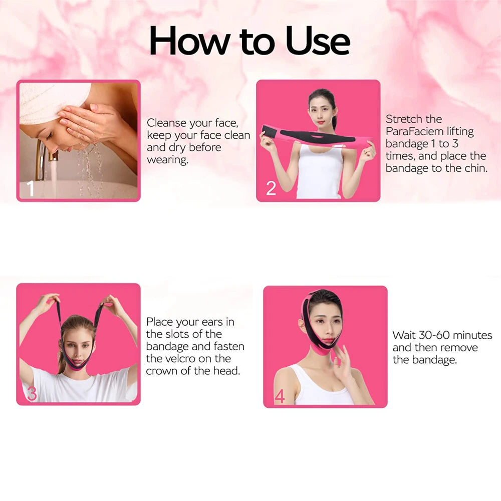 Double chin reducer strap Reusable Face Lifting Belt Elastic Face Slimming Bandage V Line Face Women Facial Anti Wrinkle Strap