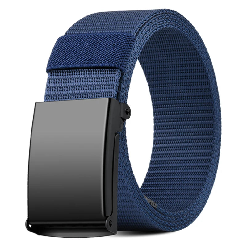 thickened smooth buckle nylon belt, hot selling foreign trade item, men's and women's universal business belt, casual pants belt