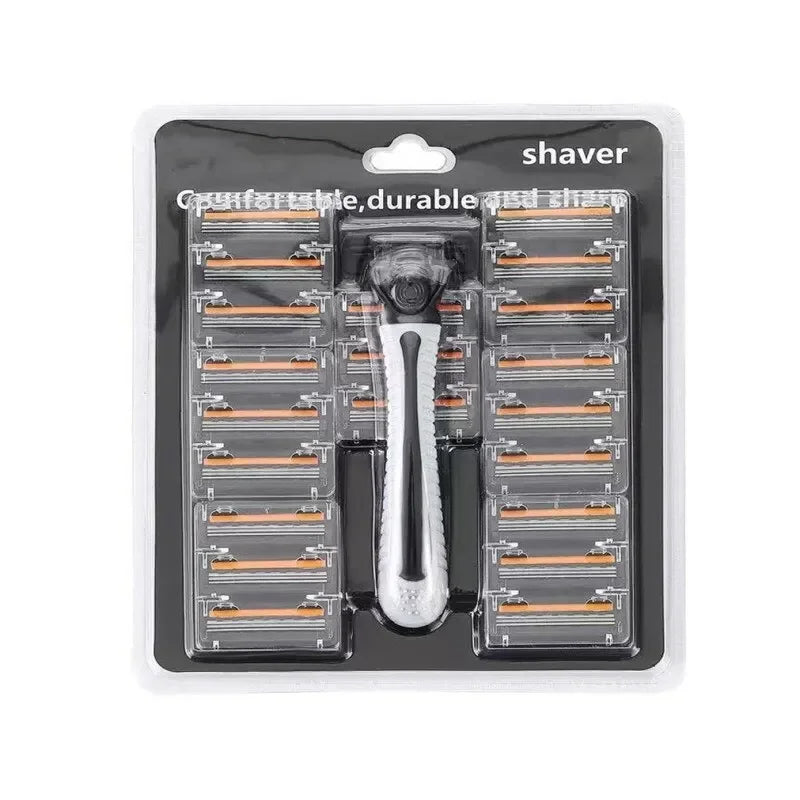 Multiple Blade Heads Can Be Replaced with Two Layers of Old Manual Shaver Shaver Disposable Manual Shaver Razors for Shaving Men