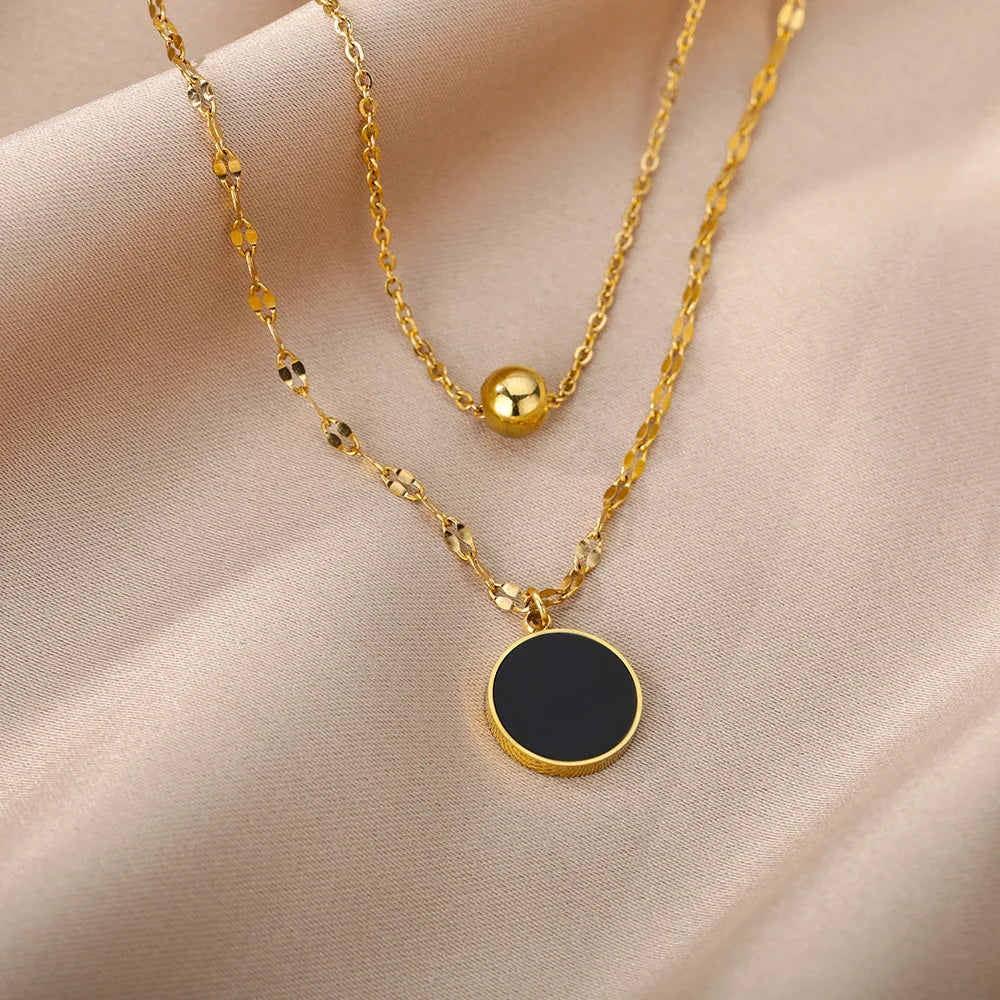 Rose Flower Necklace For Women Gold Color Tulip Flower Pendant Stainless Steel Chain Necklace Wedding Jewelry Birthday Gift