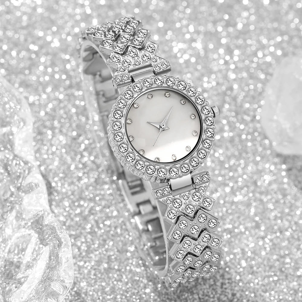 5Pcs Ladies' Elegant Fashion Watch Set, Ideal Gifts For Friends & Family On Valentine's Day, Easter, Ramadan And Birthdays.