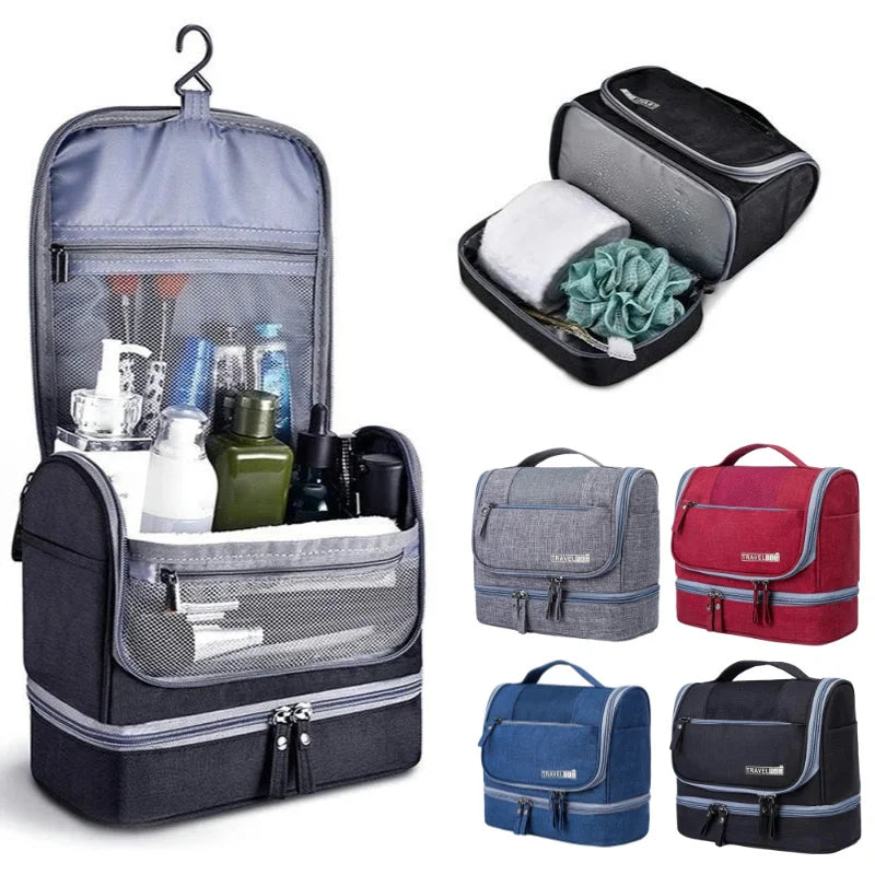 Men Necessaries Hanging Make Up Bag Oxford Travel Organizer Cosmetic Bags Women Necessaries Make Up Case Wash Toiletry Bag