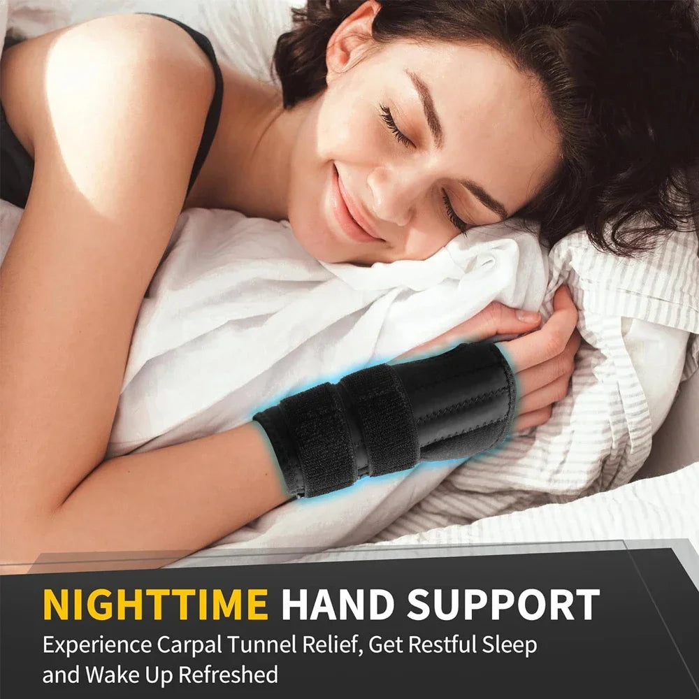 Wrist Brace for Carpal Tunnel, Night Support Adjustable Wrist Splint, Hand Support Relief Pain of Arthritis, Tendonitis, Sprains