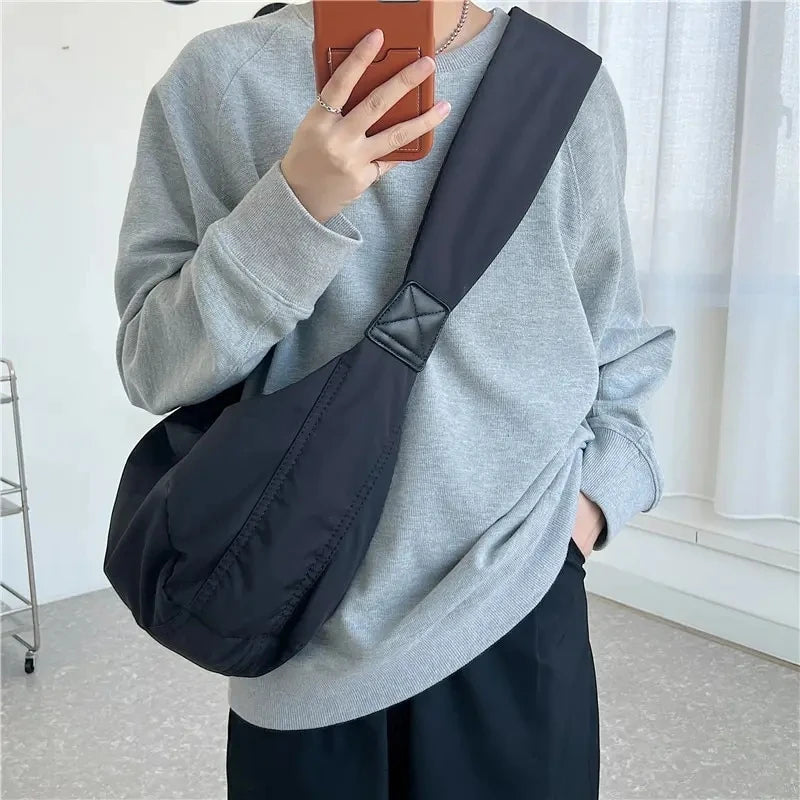 New Fashion Summer Large Capacity Casual Nylon Women Shoulder Bag Korean Style Hobos Bag Youth Crossbody Shoulder Bag
