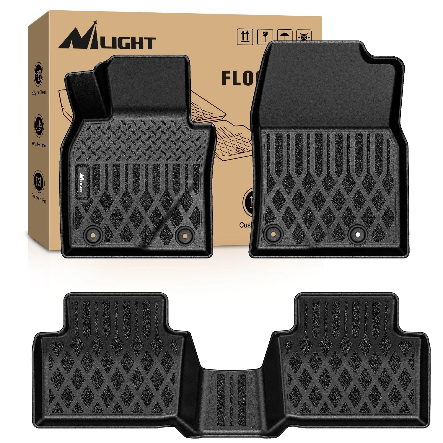 Nilight Custom Fit TPE Floor Mats All Weather Waterproof Heavy Duty Car Floor Liners for Mazda CX-5 2017-2025 Mazda3 2014-2018 2019-2025 Mazda6 2014-2021 CX-30 2020-2025 CX-50 2023-2025 CX-90 2024-2025 3 Row