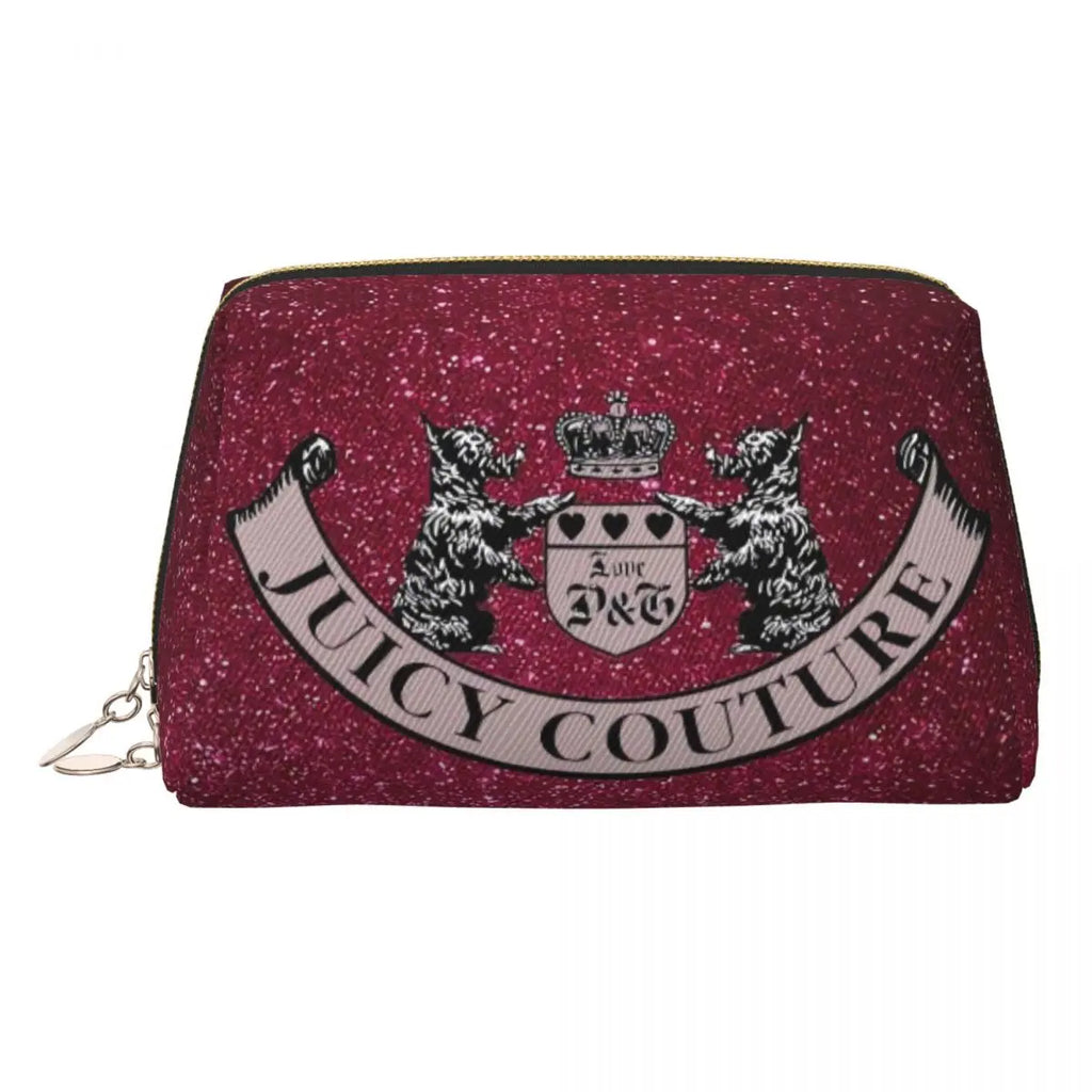 J-Juicy-C-Couture Makeup Bag Zipper Pouch Travel Cosmetic Bags Large Leather Portable Cosmetic Bag for Women