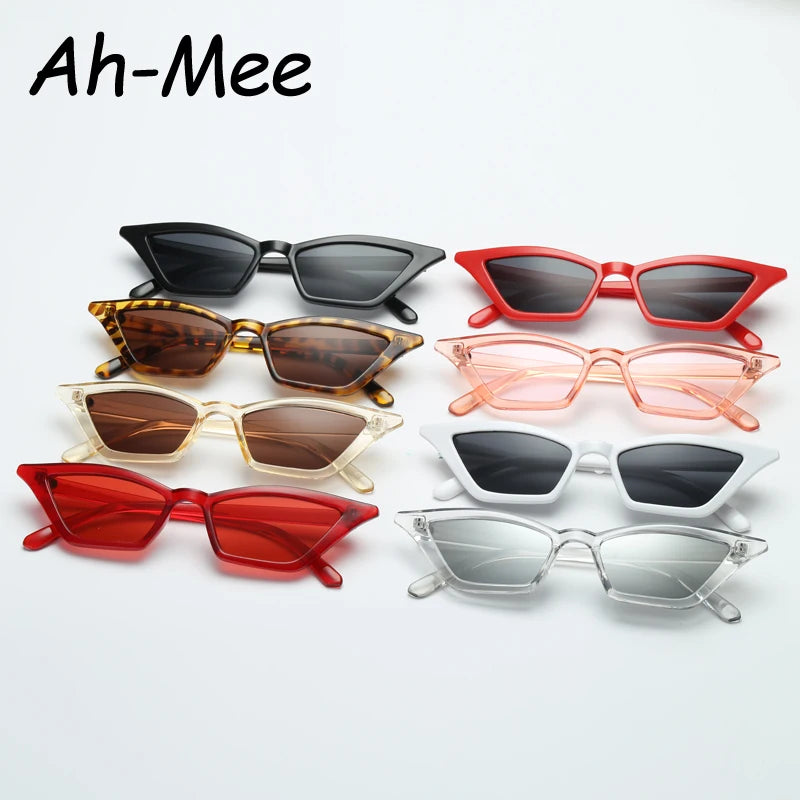 Protective Glasses Cat Eye Sunglasses Women Narrow Frame Design Sun Glasses Multi Color Frames Shades Ladies Sunglass UV400