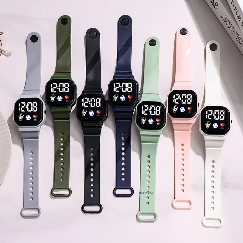 NEW Kids Watches with Bracelet Sport LED Digital Watches Silicone Strap Sport Electronic Wristwatch for Children Boys Girls Gift