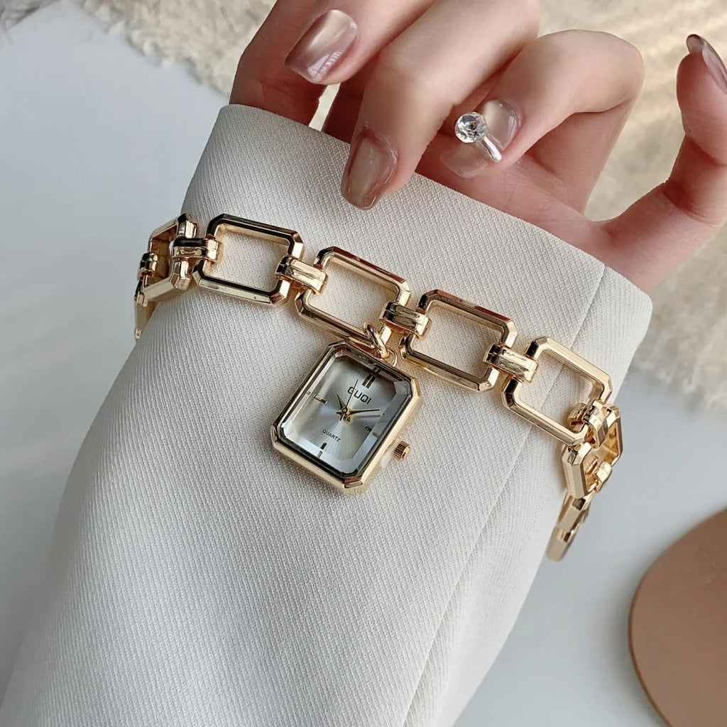 Women Quartz Watch Bracelet Square Dial Quartz Analog Women's Watches Ladies Wristwatch Elegant Female Clock Montre
