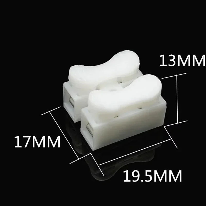 20pcs CH2 Spring Quick Wire Connectors Cable Clamps Terminal Block LED Strip Light Replace Electrical Tapes Cable Clamp Tools