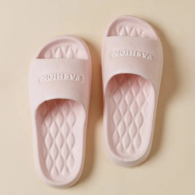 Fashion Summer Eva Slippers Summer Women Thick Soles Non-slip Home Indoor Outdoor Couple Slippers Bath Flip Flops