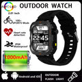 2026 New Men Smart Watch HD Bluetooth Call Sleep Heart Rate Health Monitoring Outdoor LED Flashlight Waterproof Sports Smartwatc