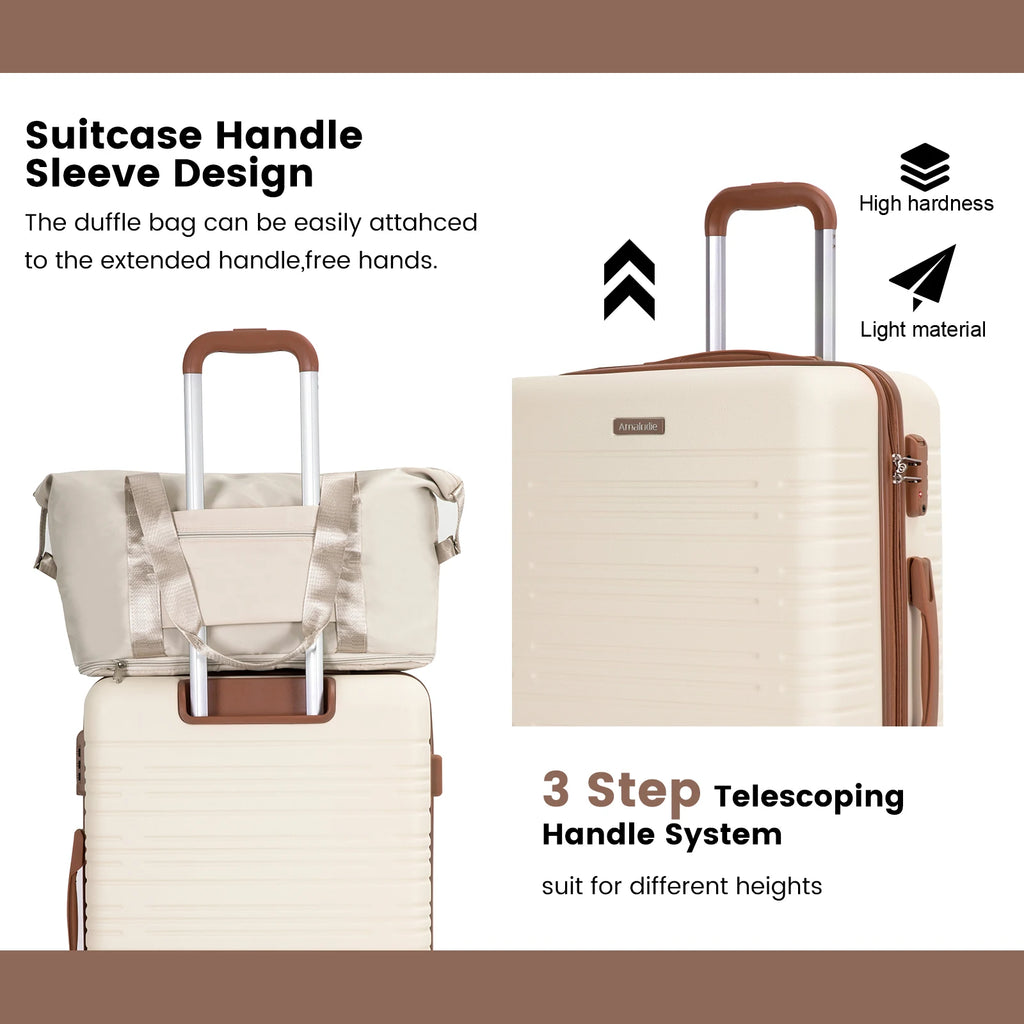 Luggage Sets 5-Piece Suitcases with Double Spinner Wheel,Suitcase Set ABS Hard Case Luggage with TSA Lock