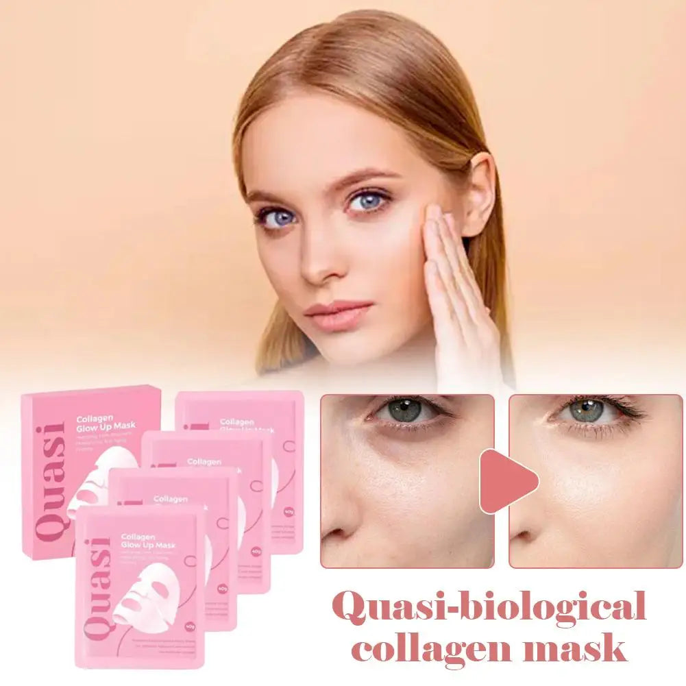 Quasi-biological Korean Collagen Hydrogel Mask Overnight Deep Hydration Firming Brightening Pore Minimizing Elasticity Face Care