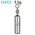 Fishing Weight 15PCS/Lot Sinker Mold 3.5g 5g 7g 10g 14g 20g Tube Bullet Plumb Pendant Metal Jig Sast Sea Tackle Kit Pesca Tool