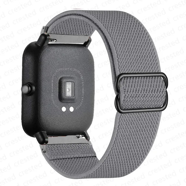 20mm/22mm Band For Amazfit GTS 4/2/GTS2 Mini/GTR/4/3/Pro/GTR2 Nylon Elastic Watch Bracelet Amazfit Bip 6 5/Active 2/Helio Strap