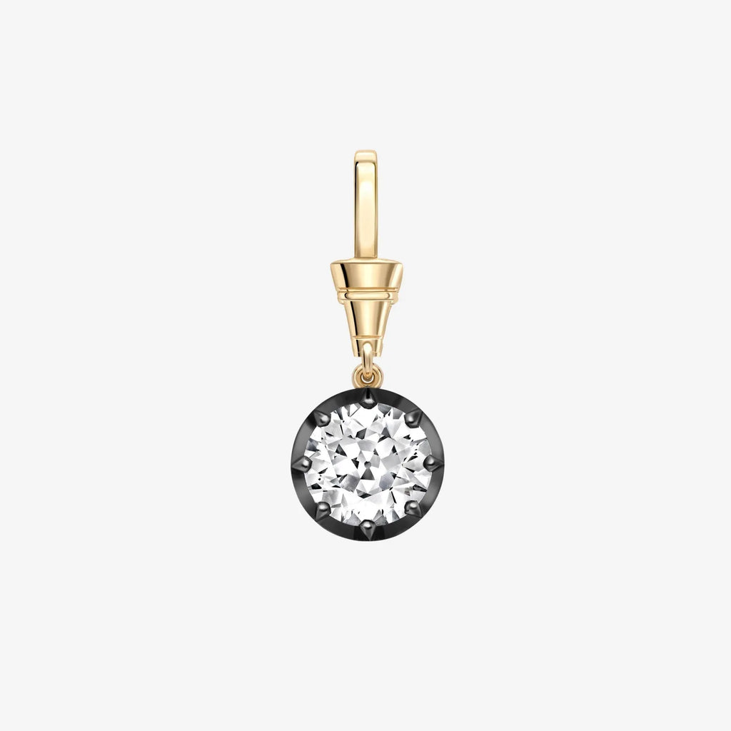 2026 Chic Black Gold Teardrop Oval Round Emerald Diamond Pendant Chain Stainless Steel Necklace Gothic Edgy Unisex Women Jewelry