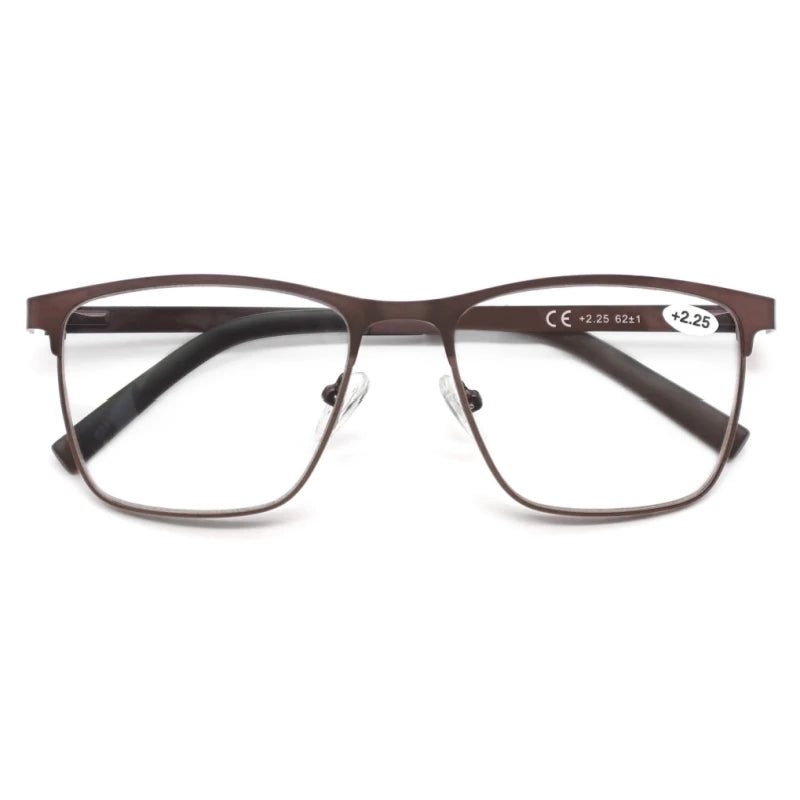 MODFANS Blue Light Reading Glasses for Men Metal Frame Computer Readers Presbyopia Magnifier Lens Eyewear Diopter +0.75 to +4.0