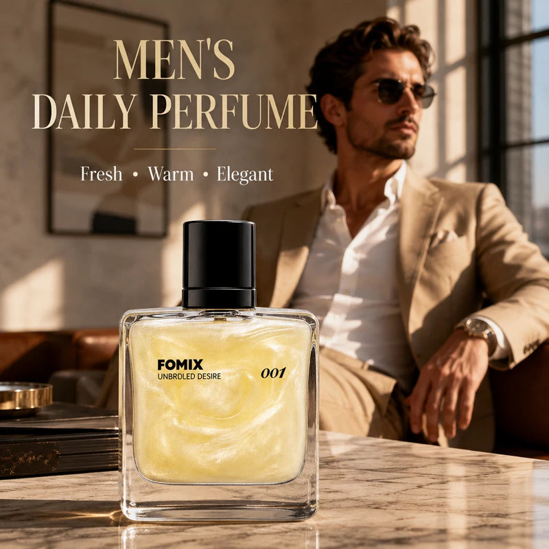 FOMIX 001 Napoleon Men’s Woody Perfume Long Lasting Citrus Aromatic Cologne Sweet Orange Lemon Jasmine Musk Coconut Woody Scent Eau De Parfum Spray Daily Office Date Travel Party Luxury Men Fragrance Gift for Him
