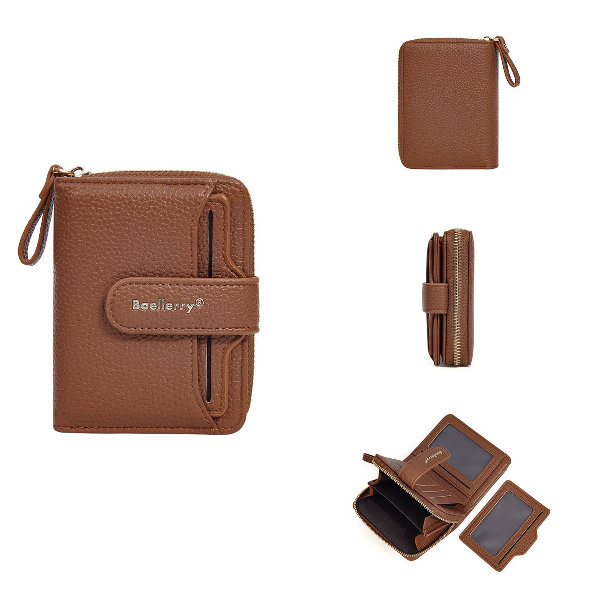 New Short Women Zipper Wallets Large Capacity Card Holder Brand Female Purses Quality Coin Pocket Photo Holder Wallet For Girls