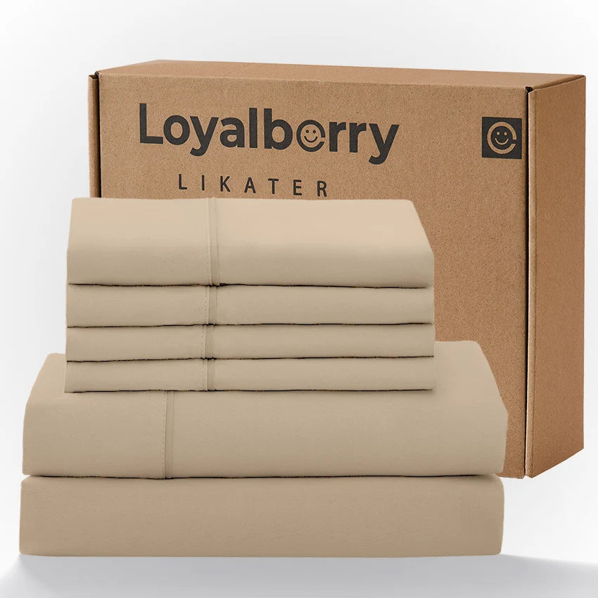 Cool & Soft Queen Size 4-Piece Bedding Set, Double-Sided Brushed Fabric, Easy Care Deep Pocket Fitted Sheet Fits Mattresses Up to 18 Inches, for Bedroom & Hotel Use, Local Warehouse Shipment, Ideal Holiday Gift