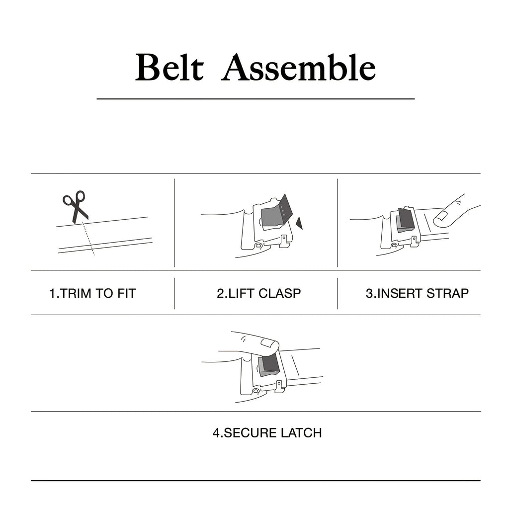 Men Women No Buckle PU Leather Belt, 2.4 2.8 3.0 3.5cm Replacement Waist Strap Belt Body for Automatic Buckle Daily Matching Use