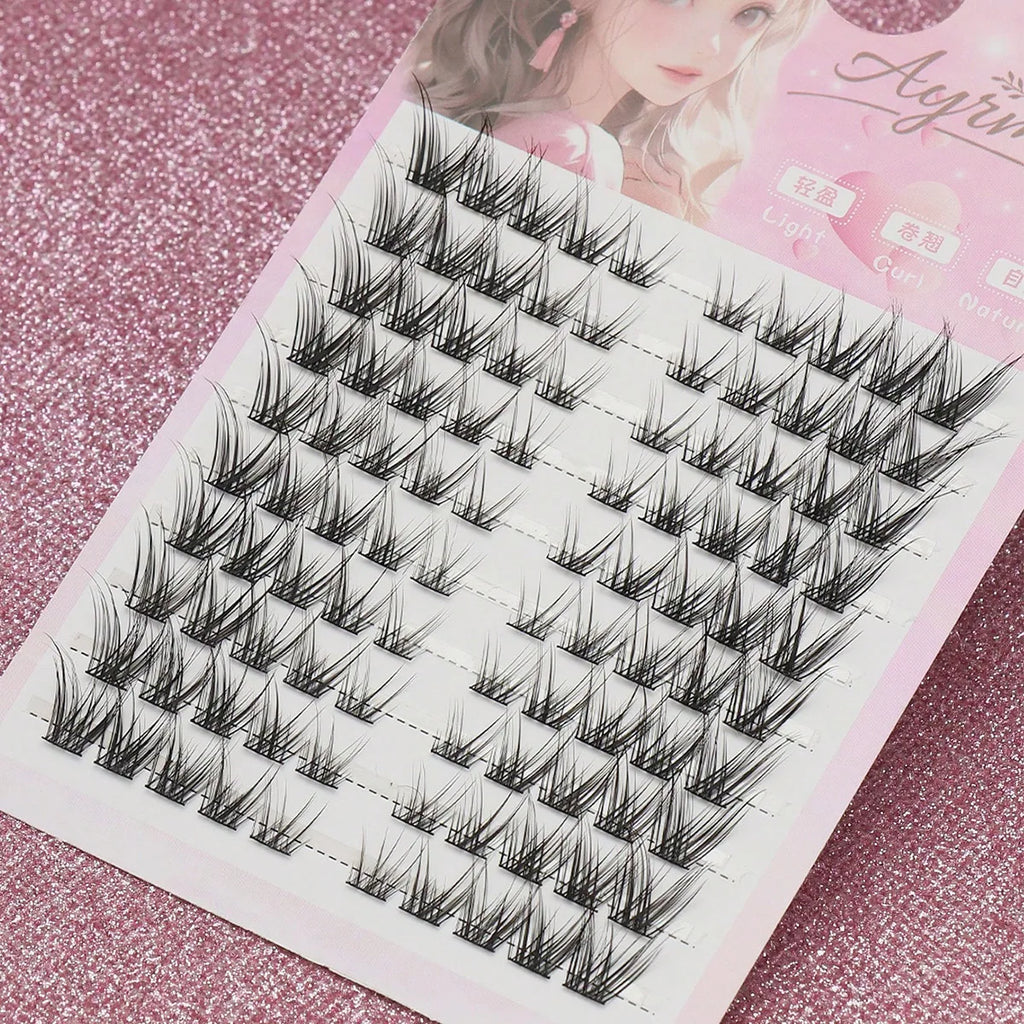 DIY Clusters Eyelash Extension Winged Individual Lashes Volume False Eyelashes Natural Segmented Eyelash Bundles Makeup Tools