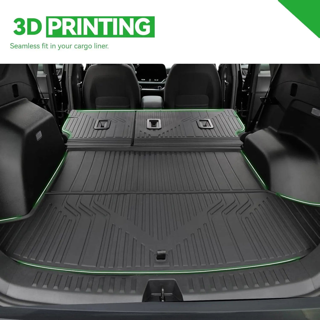 Cargo Liner and Backrest Mat for 2025 2026 Chevy Equinox Gas & GMC Terrain, All Weather TPE Trunk Mat Back Seat Cover