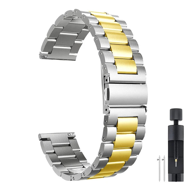 22mm 20mm Stainsteel Steel Strap For Samsung Galaxy 7 6 3 4 5 Pro Classic Metal Band For Huawei GT 4 46mm Amazfit Bip/GT/GTS/GTR