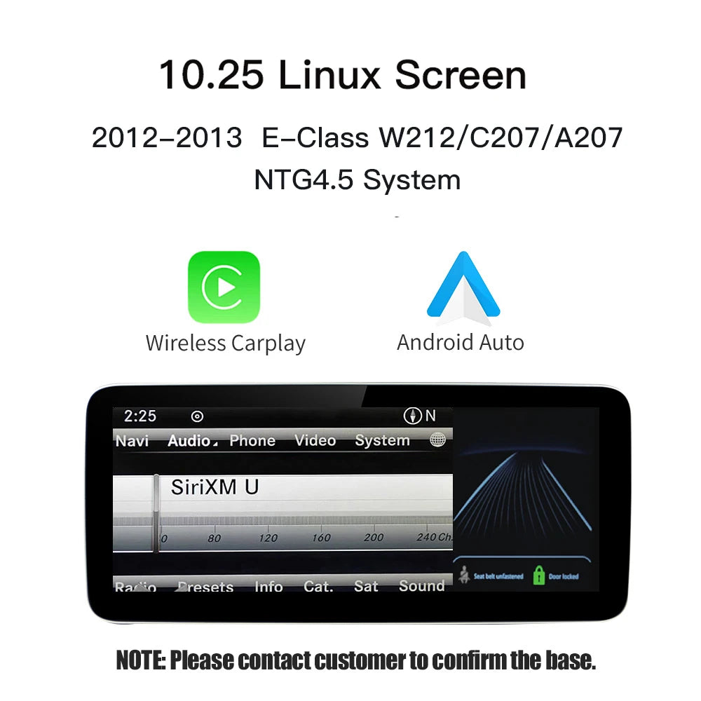 Wireless Carplay/Android Auto 12.3'' Touch Screen Multimedia for Mercedes Benz NTG5.0 GLA CLA GLC W205 W176 C117 X156 W212 W167