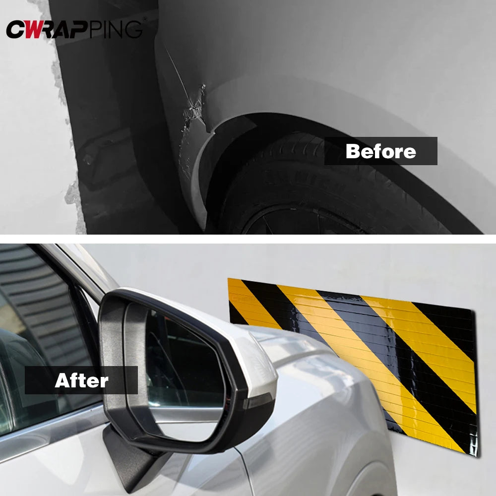 Car Foam Warning Signs Bumper Cylinder Garage Wall Protector Foam Edge Corner Cars Anti-collision Sticker Protecting Wall Corner