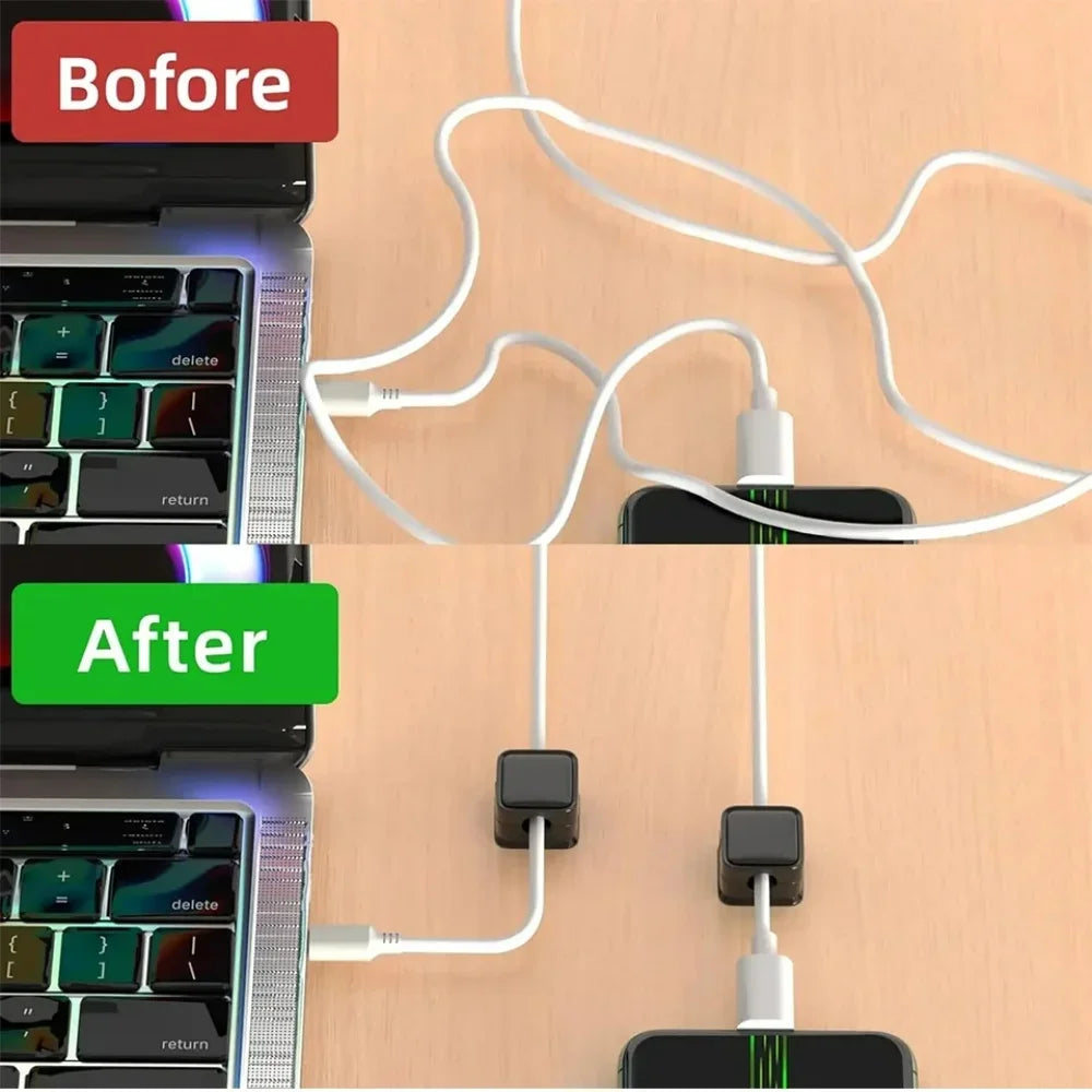 1/3/6/12PCS Magnetic Cable Organizer Clip Cord Holder Adhesive Wire Keeper Organizer for Home Office Under Desk Management