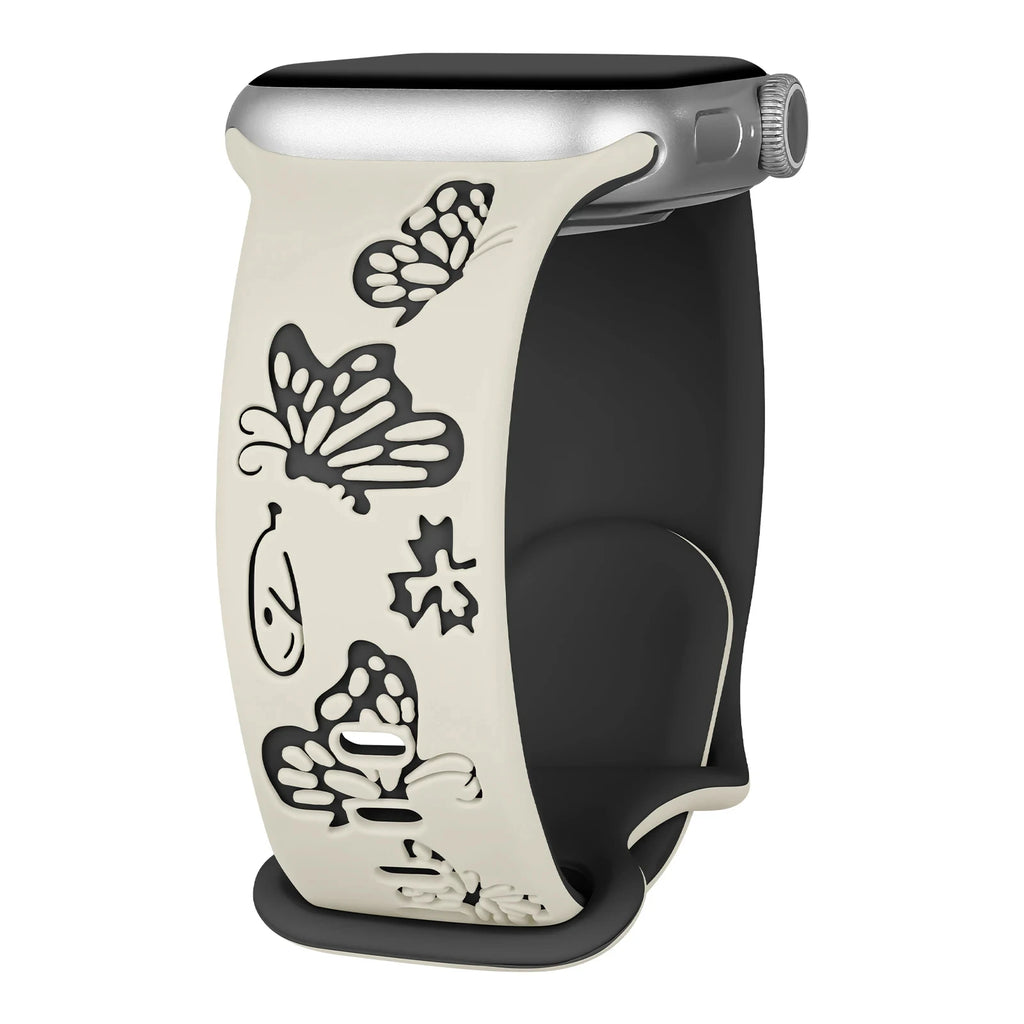 Sport Band For Apple Watch Straps 45mm 44mm 42mm 49mm 40 41mm 46mm Engraved correa bracelet iwatch Series 8 10 11 7 9 6 SE Ultra