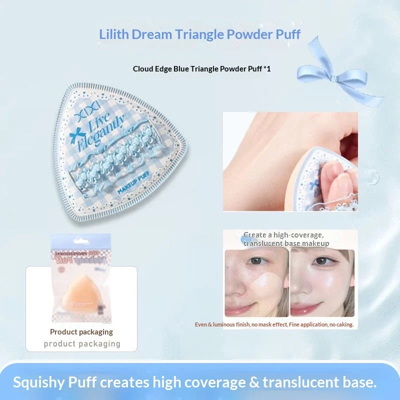 2Pcs Latex Free Makeup Sponge Wet Dry Use Extra Thick Soft Foundation Cream Powder Blending Sponge Face Cosmetic Applicator Tool