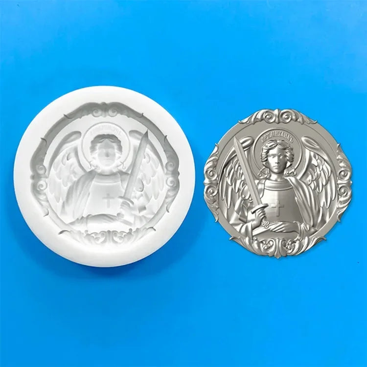 Angel Relief Pendant Silicone Mold Greek Wax Goddess Retro Cake Decoration Accessories Fondant Cake Mold Plaster Resin Molds