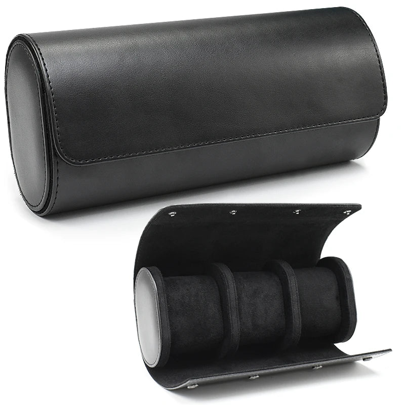 Embers Leather Watch Roll 1 2 3 Slots Luxury Genuine Watch Storage Box Travel Bag Watch Case Gift Box Watch Pouch