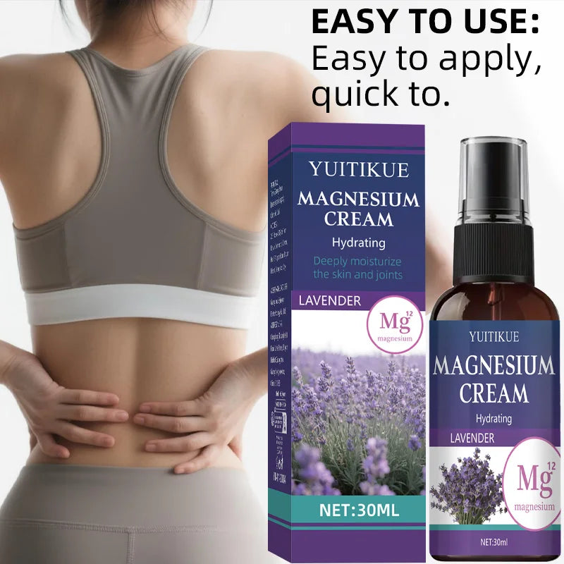 YUITIKUE Magnesium Care Spray 30ml - Joint & Muscle Soothing with Lavender, Fast Absorption, Travel Size for Active Lifestyles