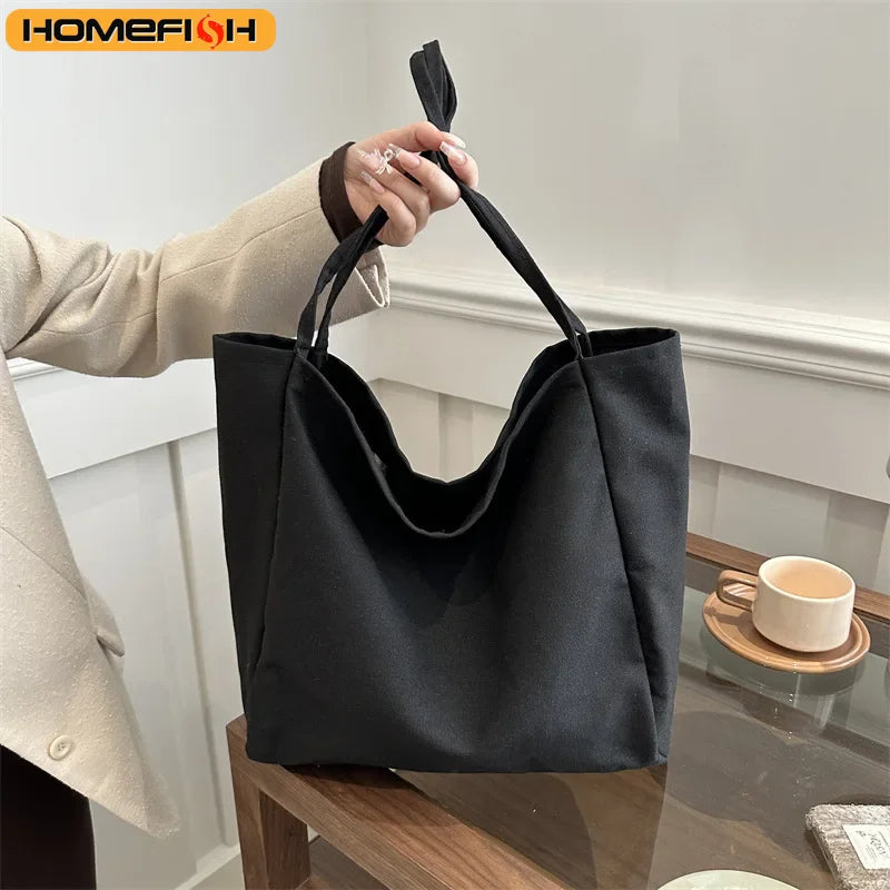 HOMEFISH Eco Reusable Grocery Handbag, High Quality Large Capacity Shopper Tote, Women Daily Travel Shoulder Bag Pouch